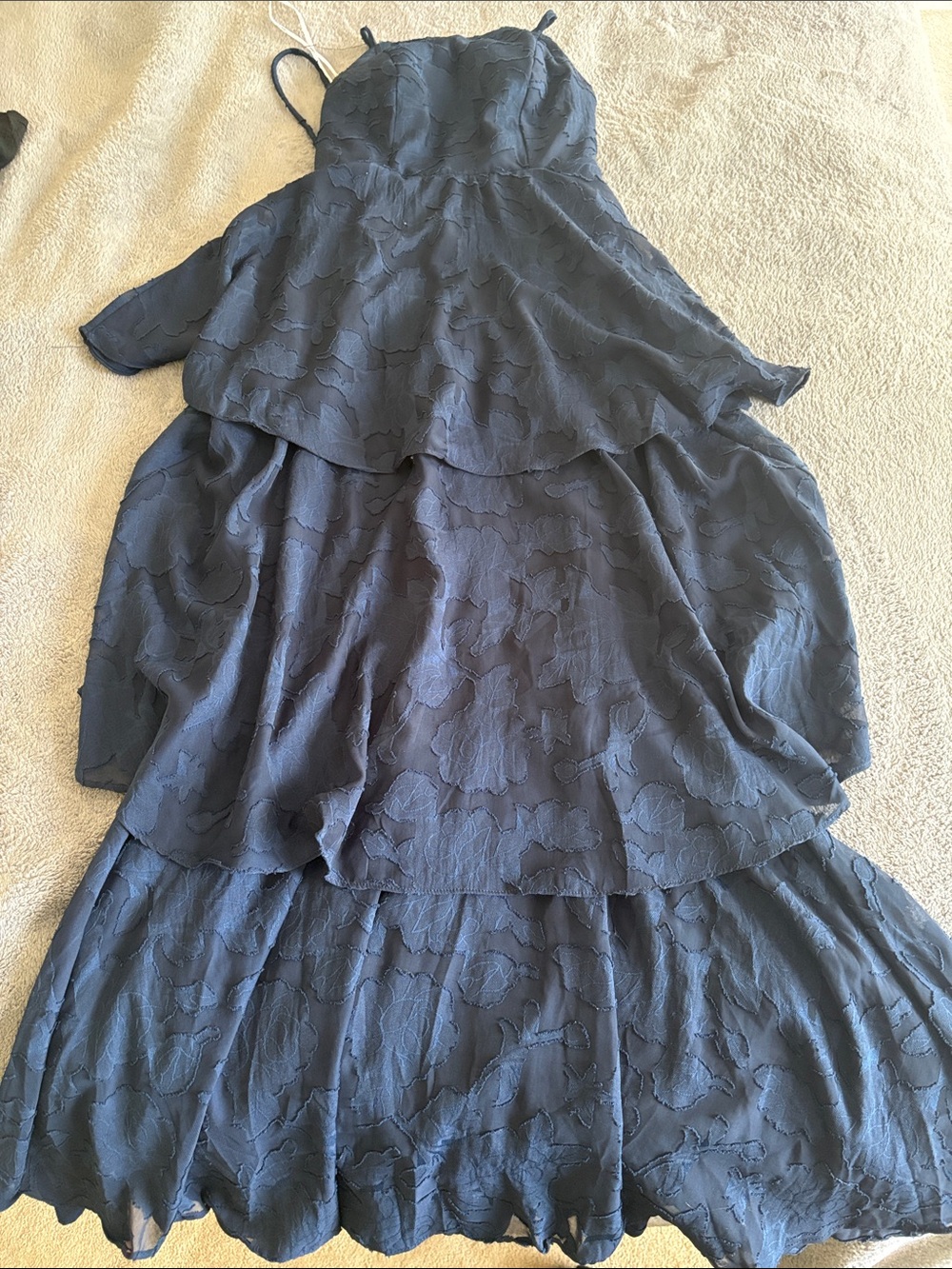 Lulu's Navy Blue Tiered Maxi Dress